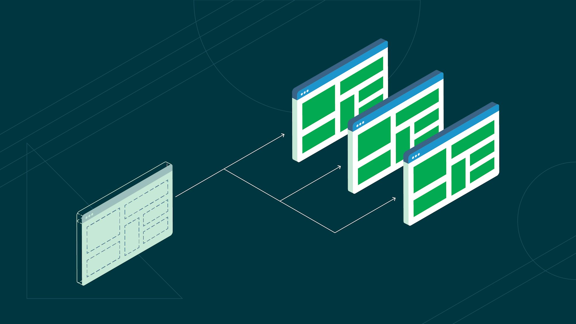 A stylized template shows how the connected images it creates will appear.