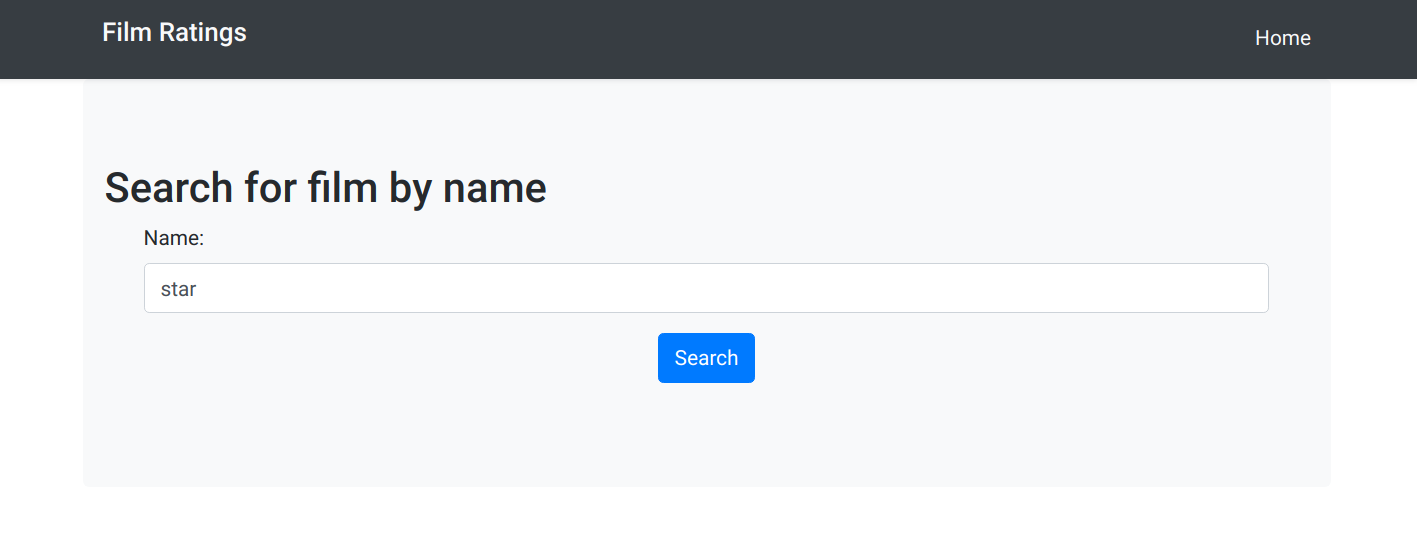 Search for a film by name