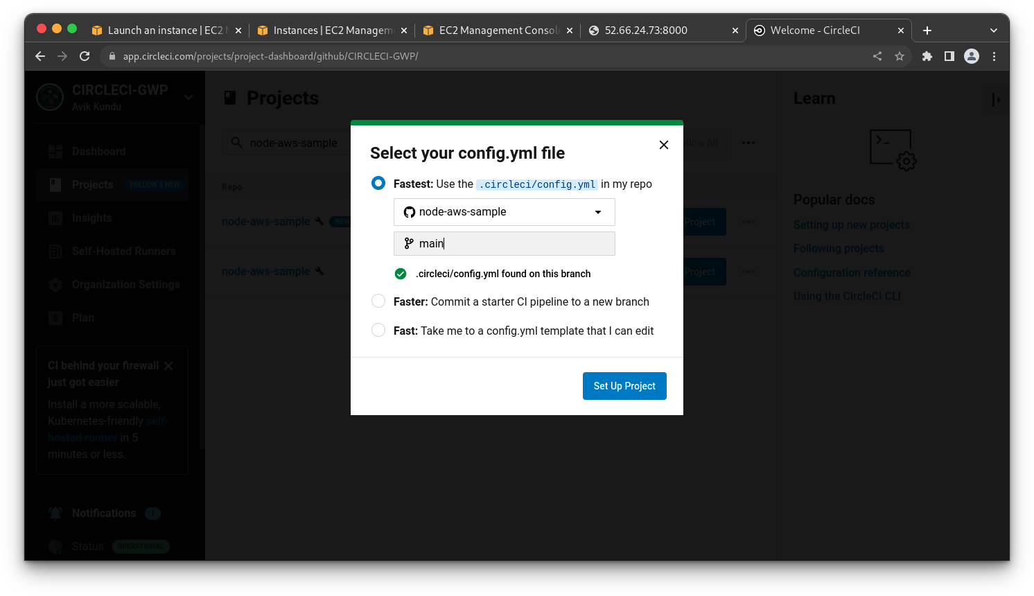 Select config