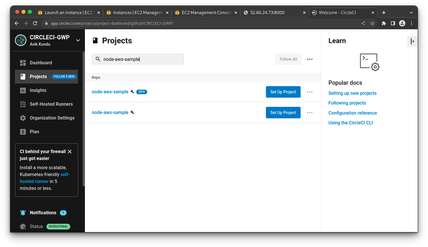 Select project