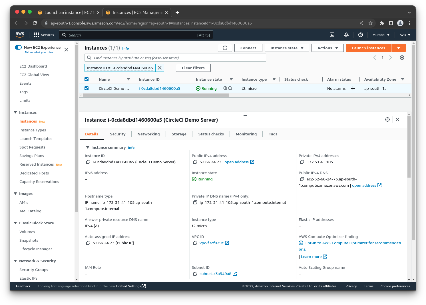 View instance