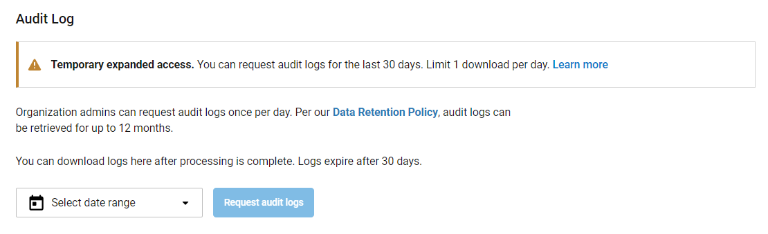 Audit logs