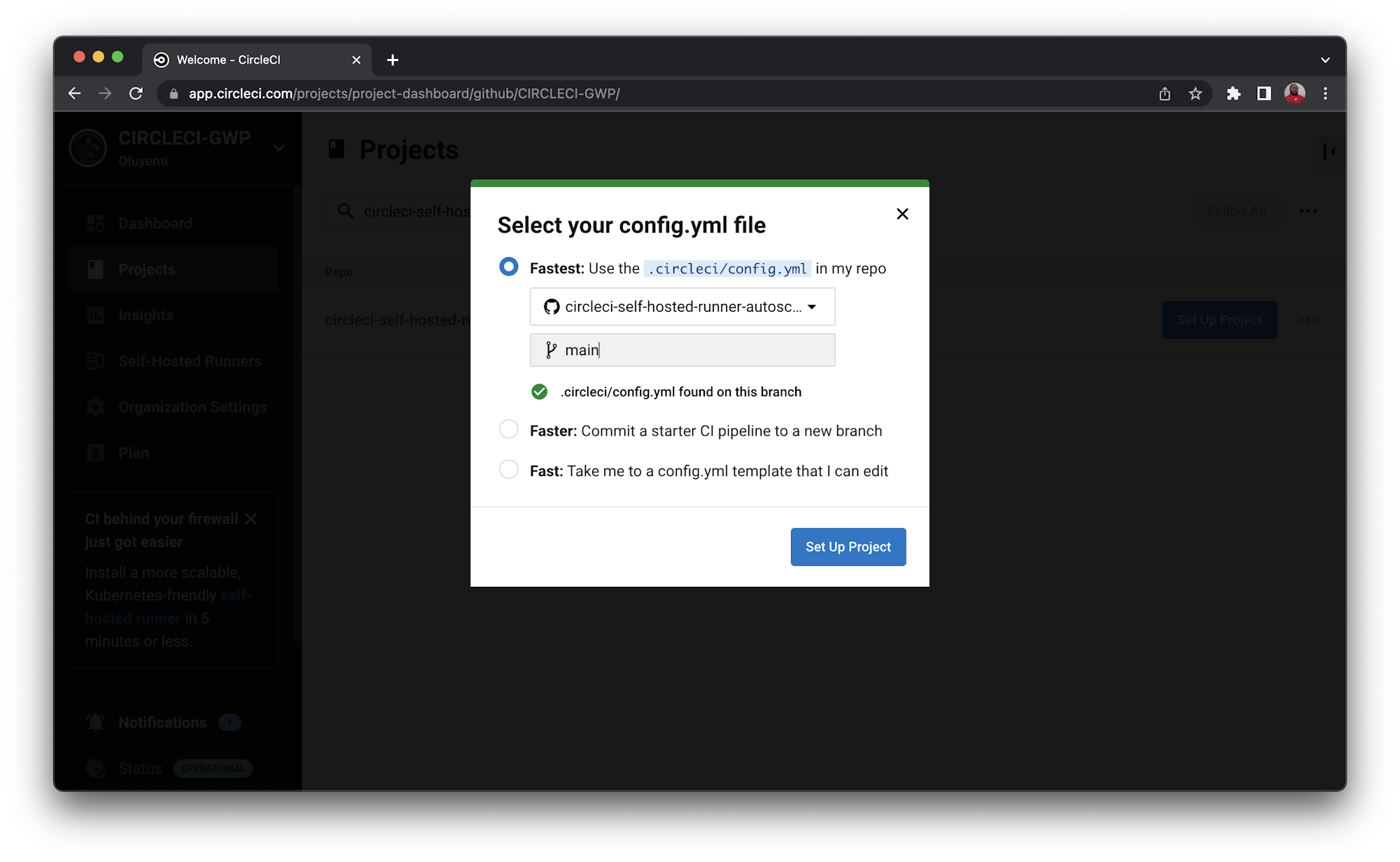 Circle CI project configuration