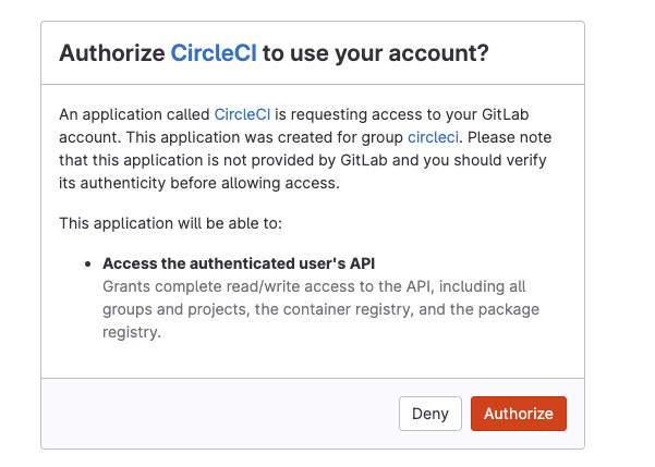 Authorize CircleCI