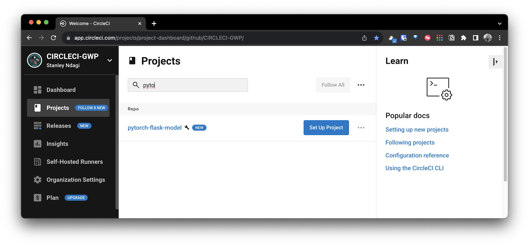 Setting up a project