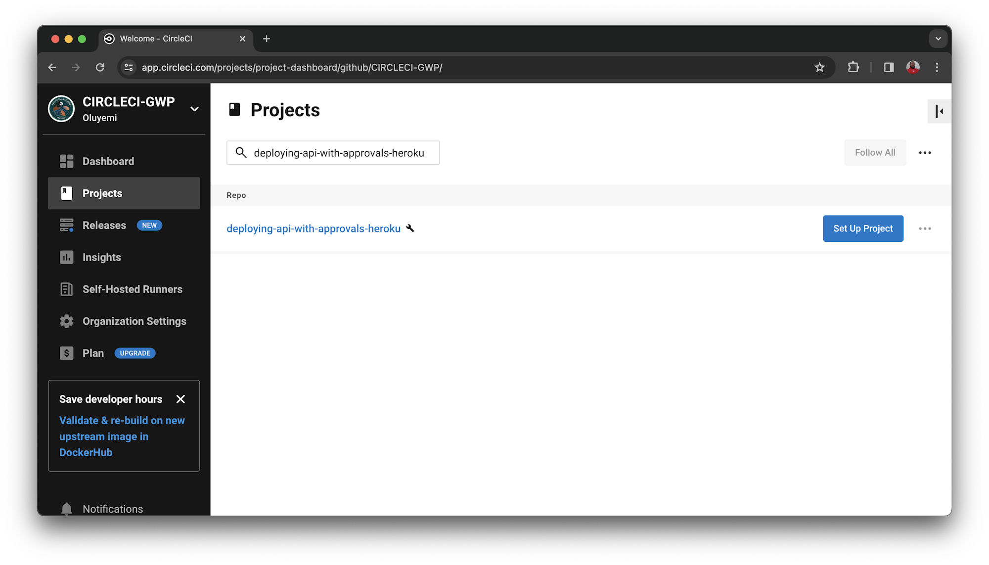 Add Project - CircleCI