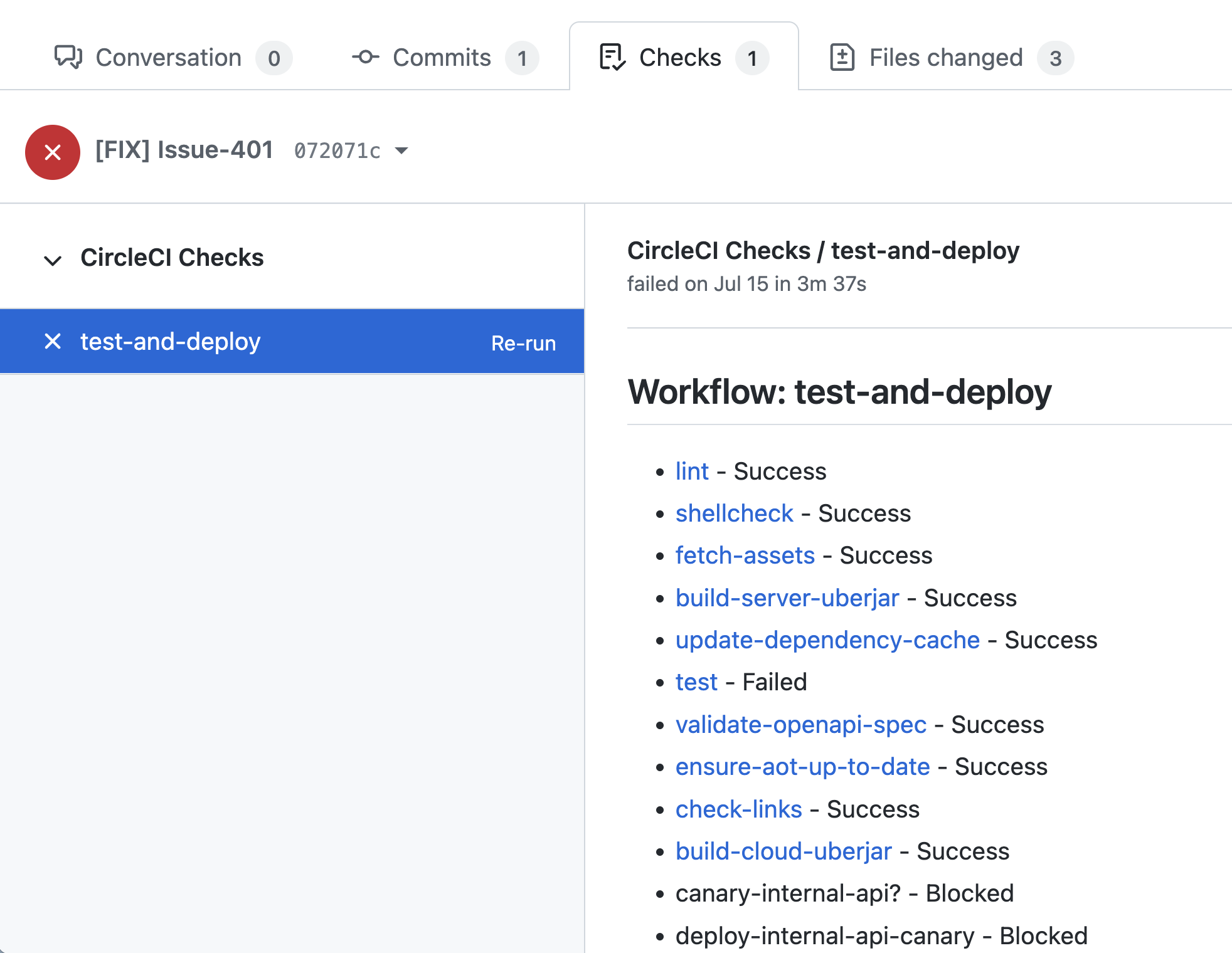 CircleCI checks on GitHub