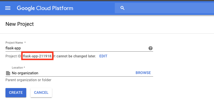How to find your project id.