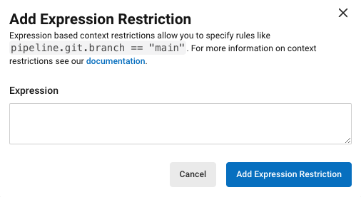 Adding Context Restriction