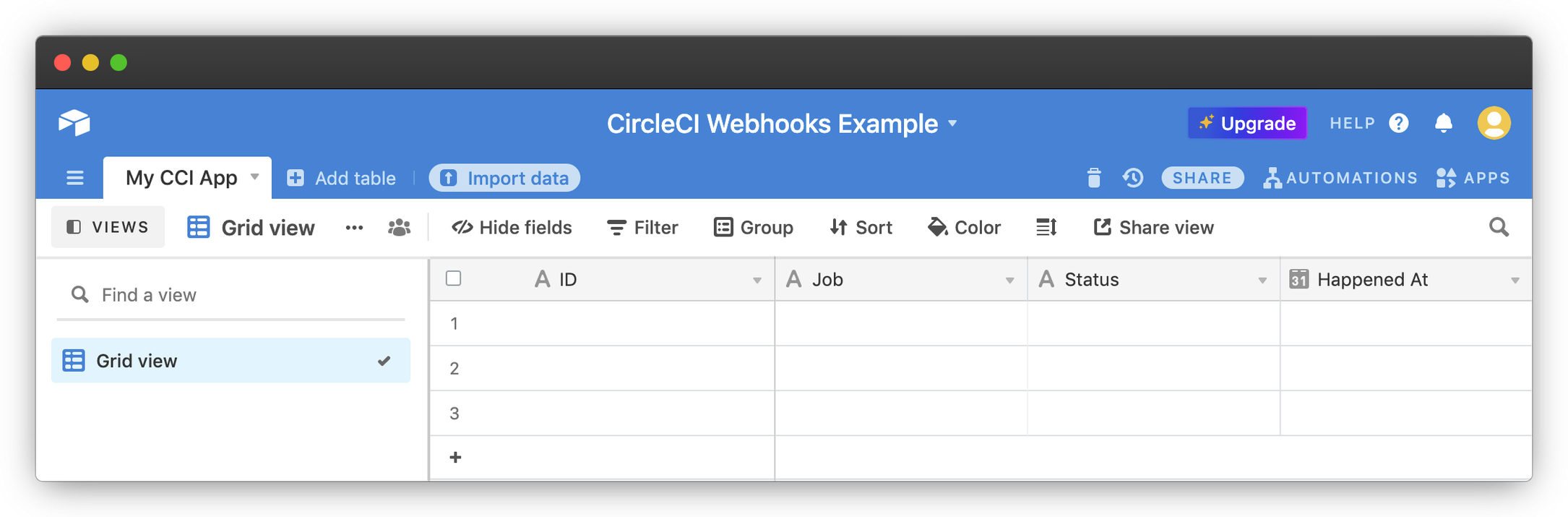 Changing the column types